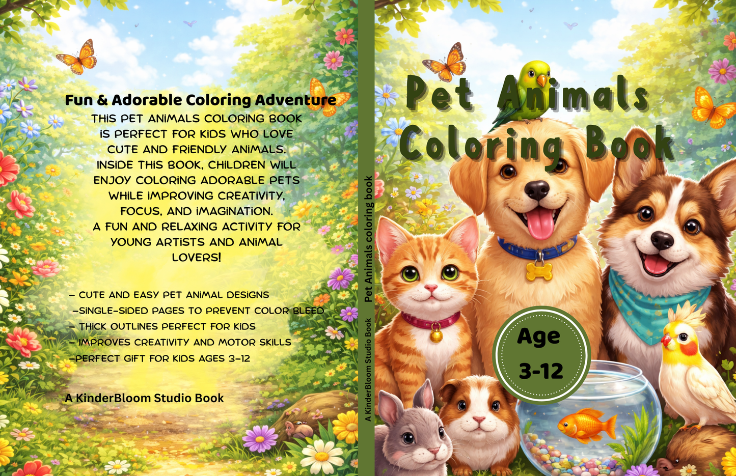 Pet animals coloring Book